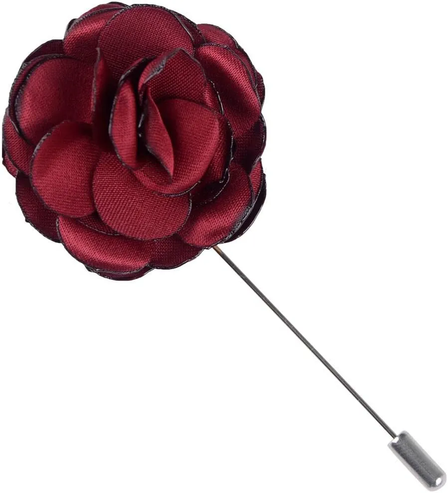 Men's Handmade Flowers Brooch Lapel Pin Flower Set Handmade For Suits Gift