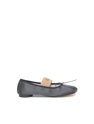 MM6 Grey Anatomic Ballet Flats