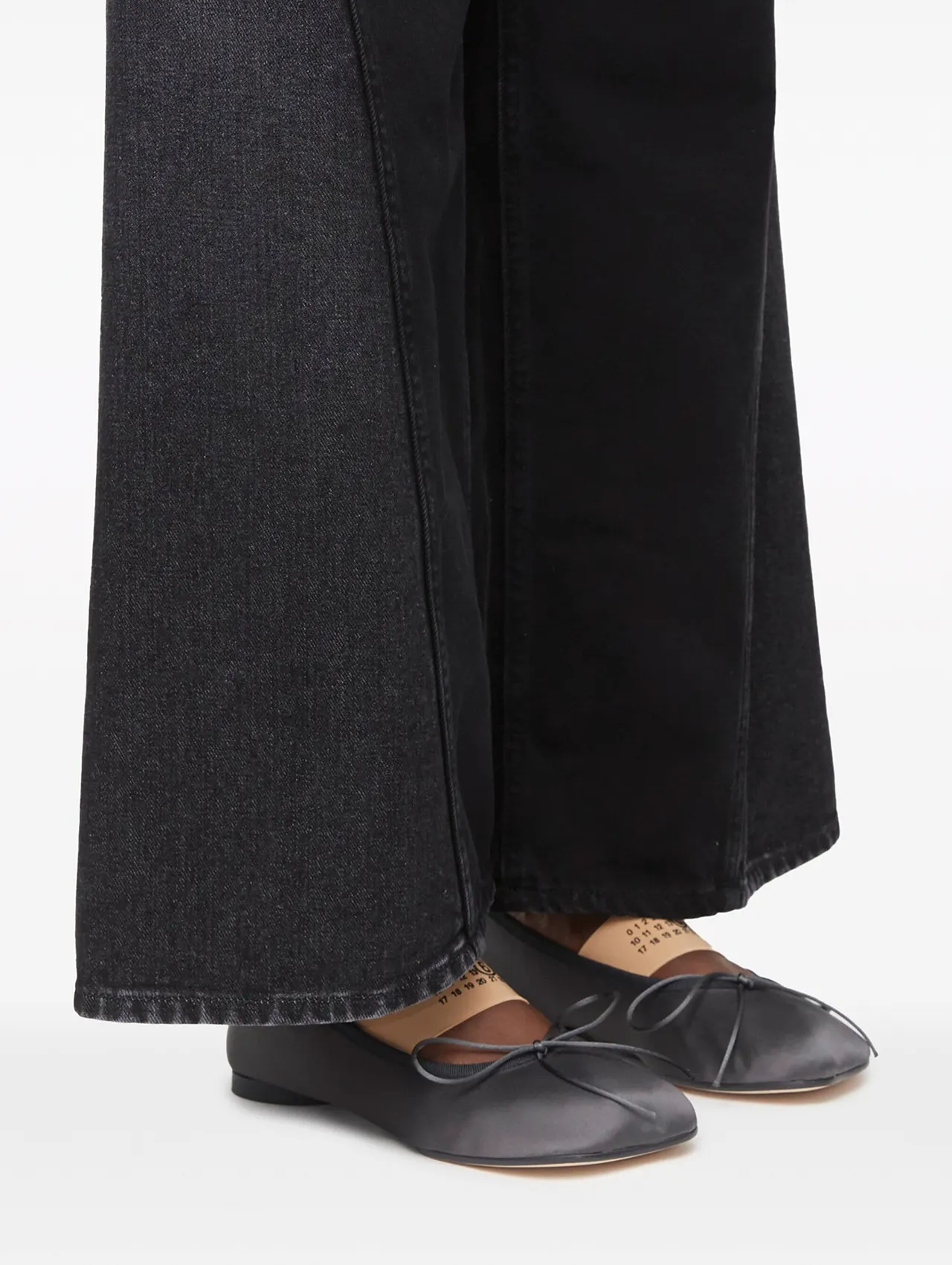 MM6 Grey Anatomic Ballet Flats