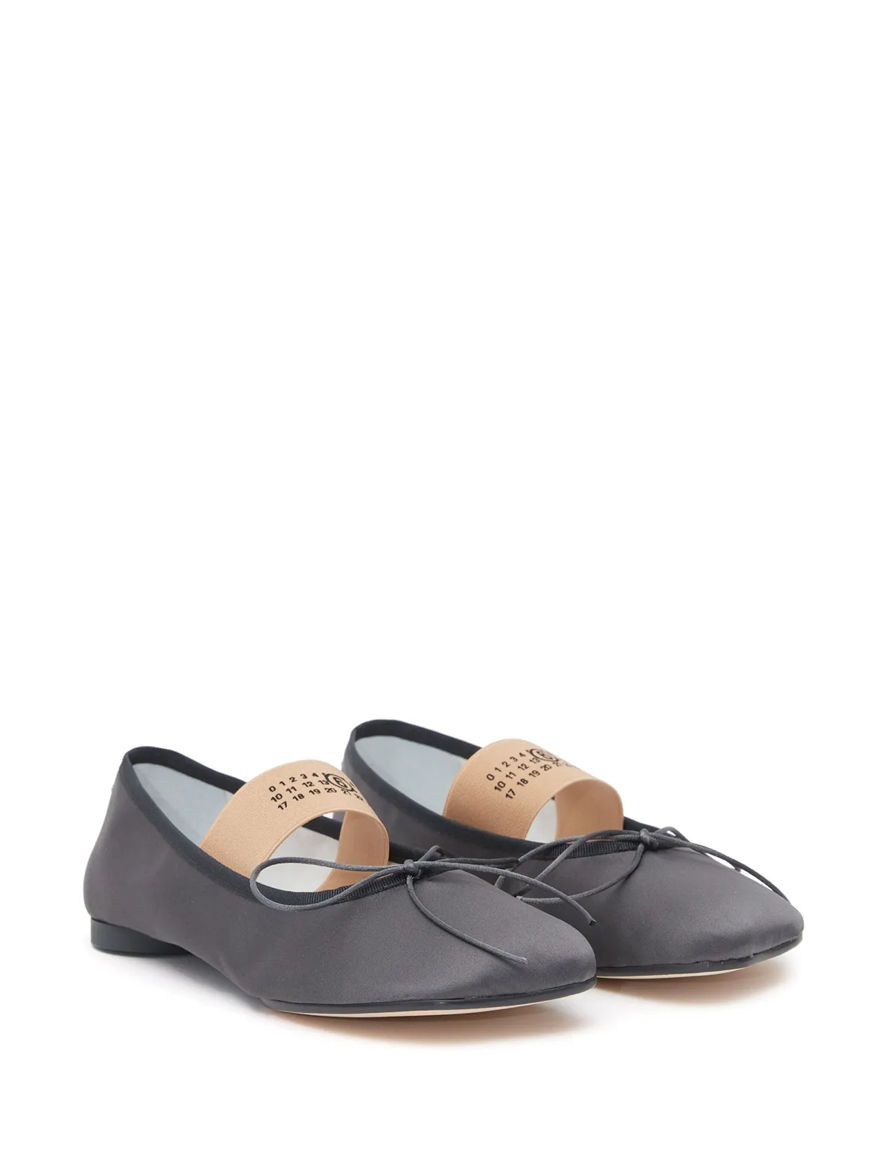 MM6 Grey Anatomic Ballet Flats