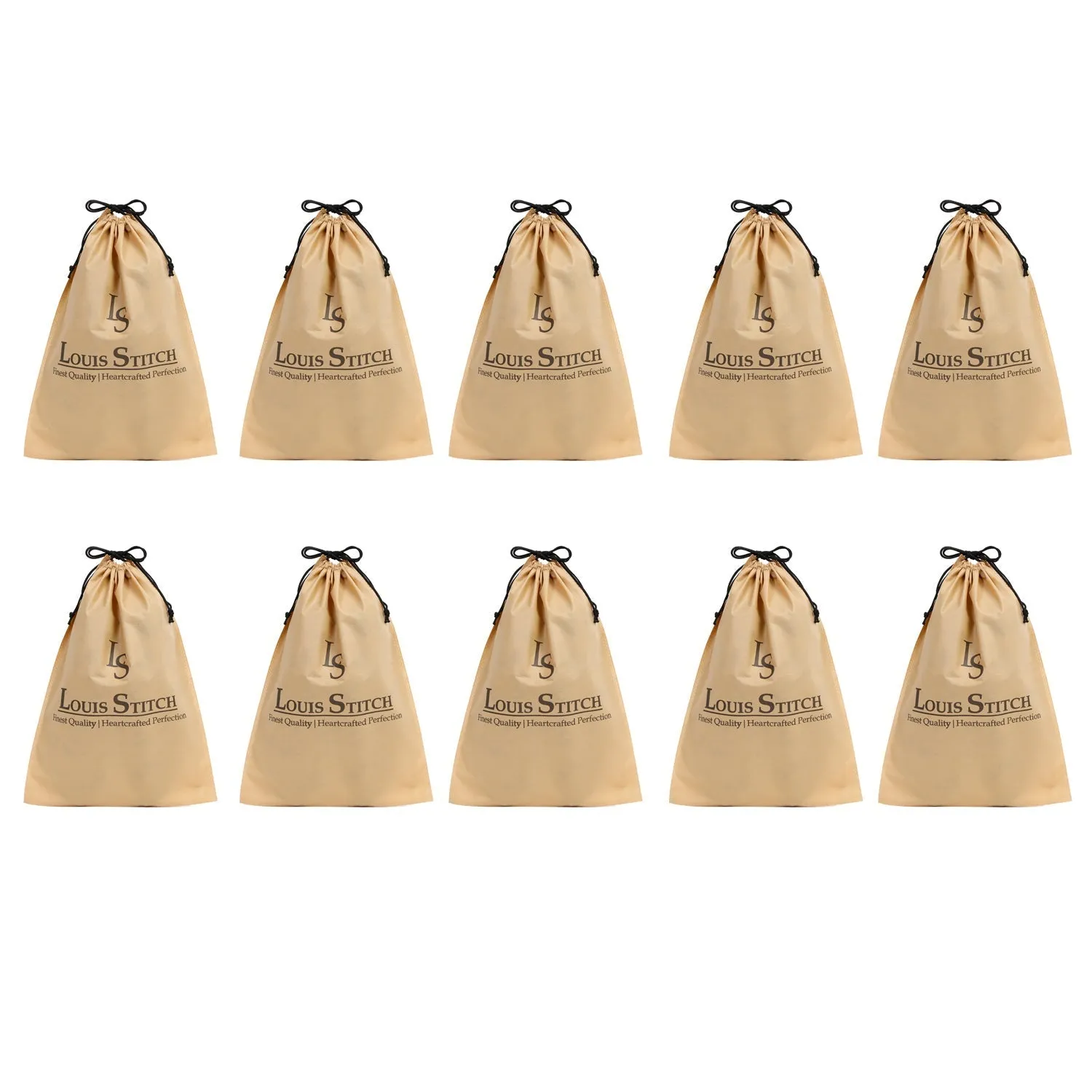 Non Woven Shoe Bag Pack Of  10 Beige Plain