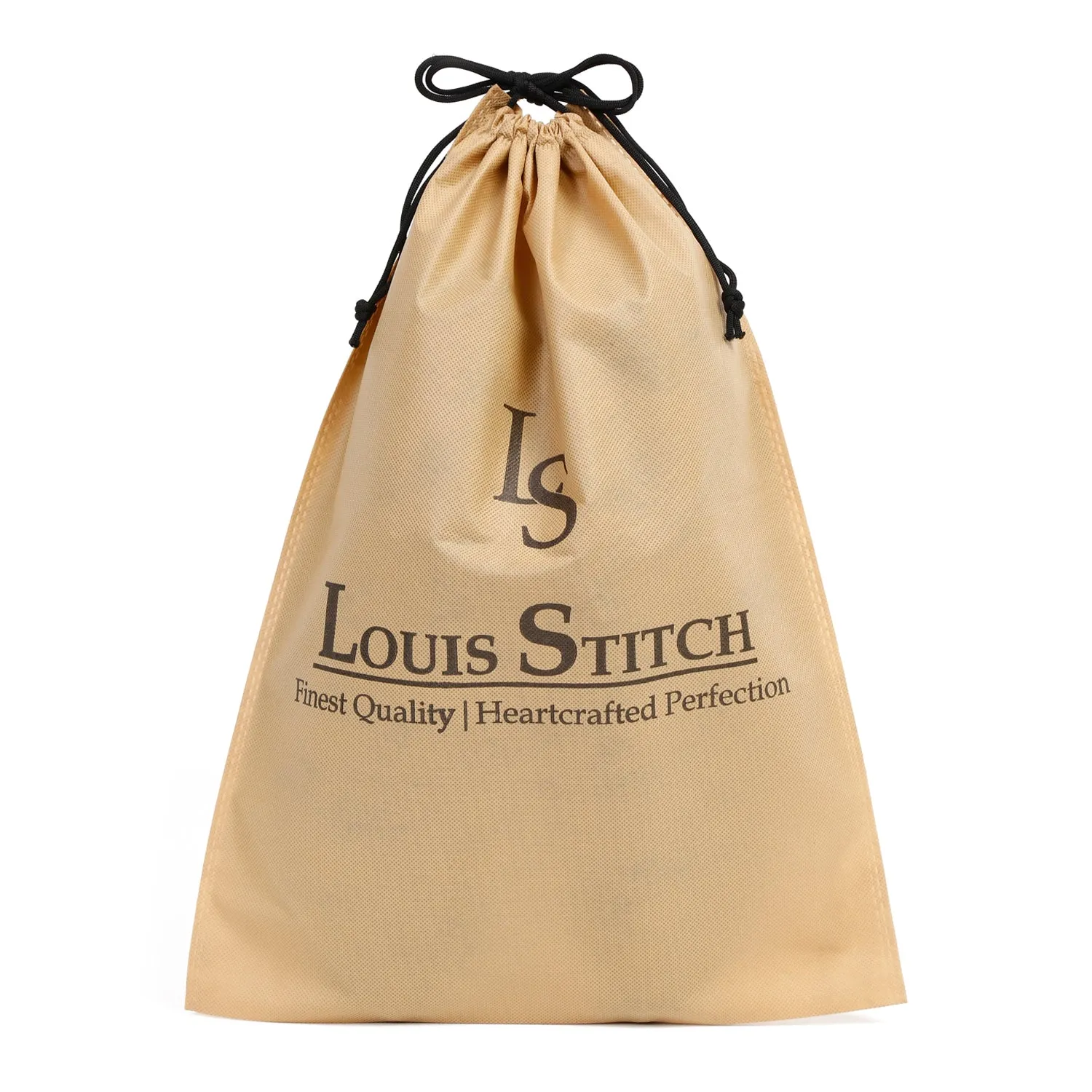 Non Woven Shoe Bag Pack Of  10 Black & Beige Plain