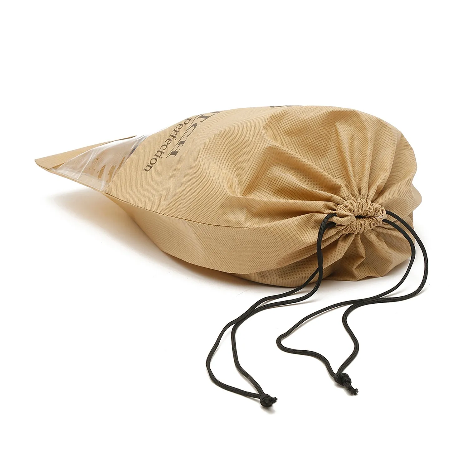 Non Woven Shoe Bag Pack Of  10 Black & Beige See Thru