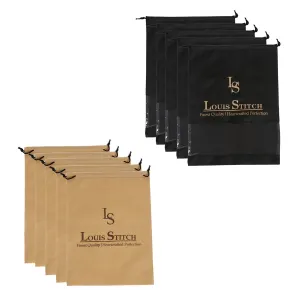 Non Woven Shoe Bag Pack Of  10 Black See-Thru & Beige Plain