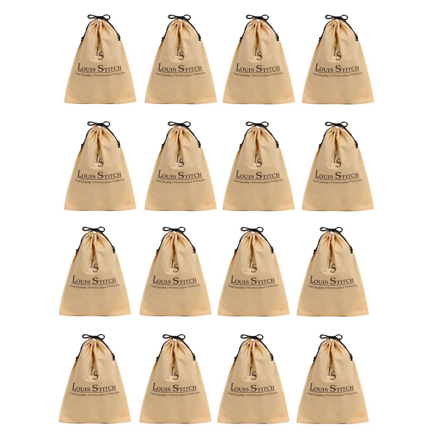 Non Woven Shoe Bag Pack Of  16 Beige Plain