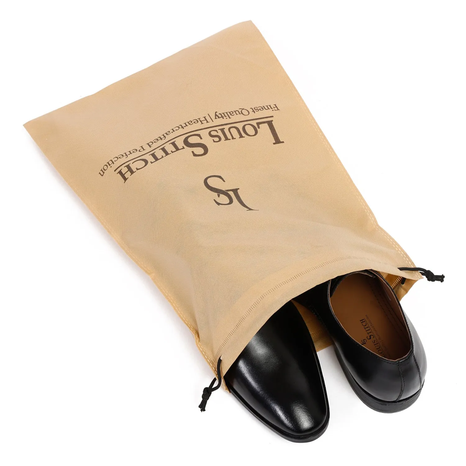 Non Woven Shoe Bag Pack Of  16 Beige Plain
