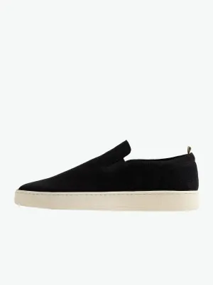 Officine Creative Slip-on Sneakers Suede Black