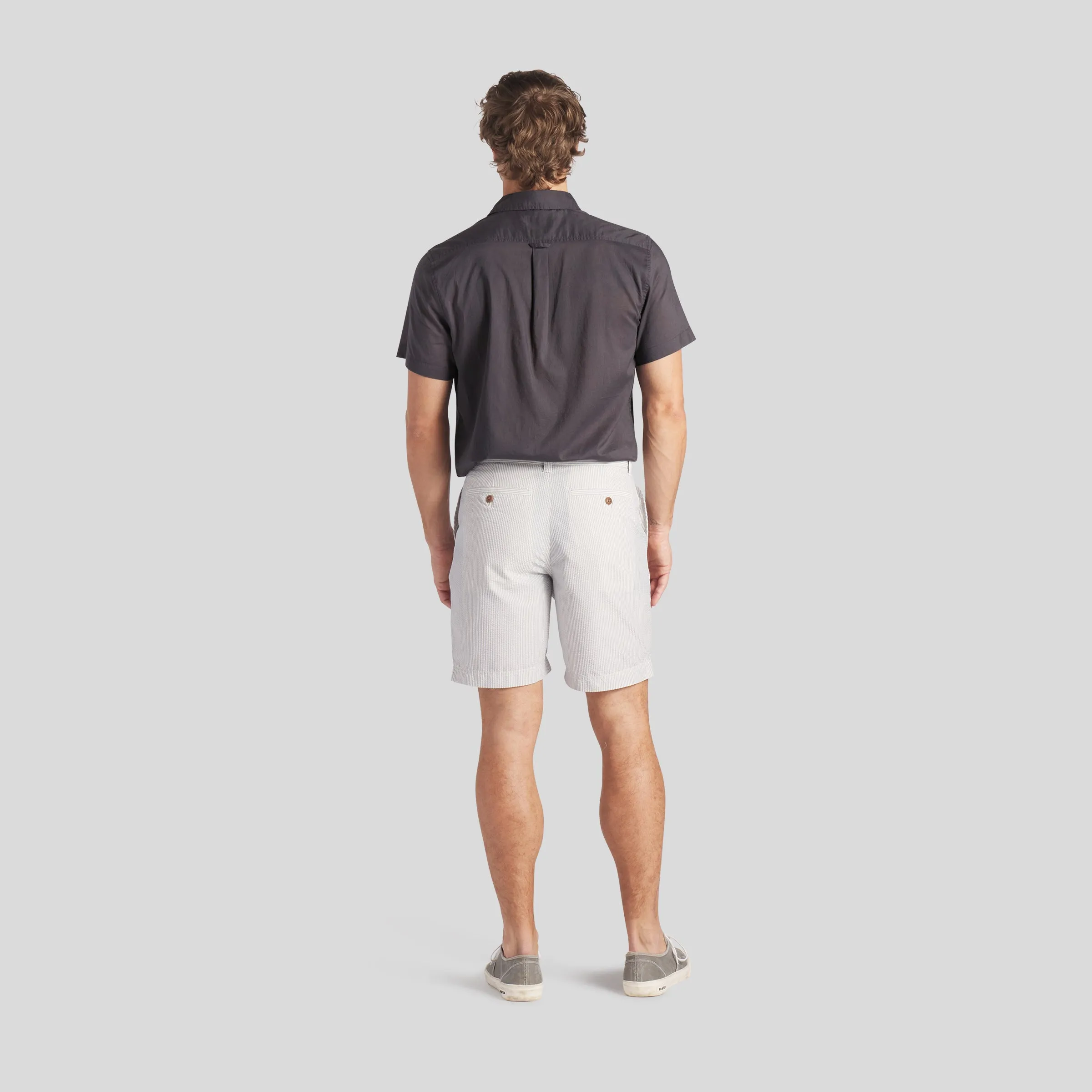 Portofino Featherweight Poplin Short Sleeve Shirt - Forged Iron (Final Sale)*