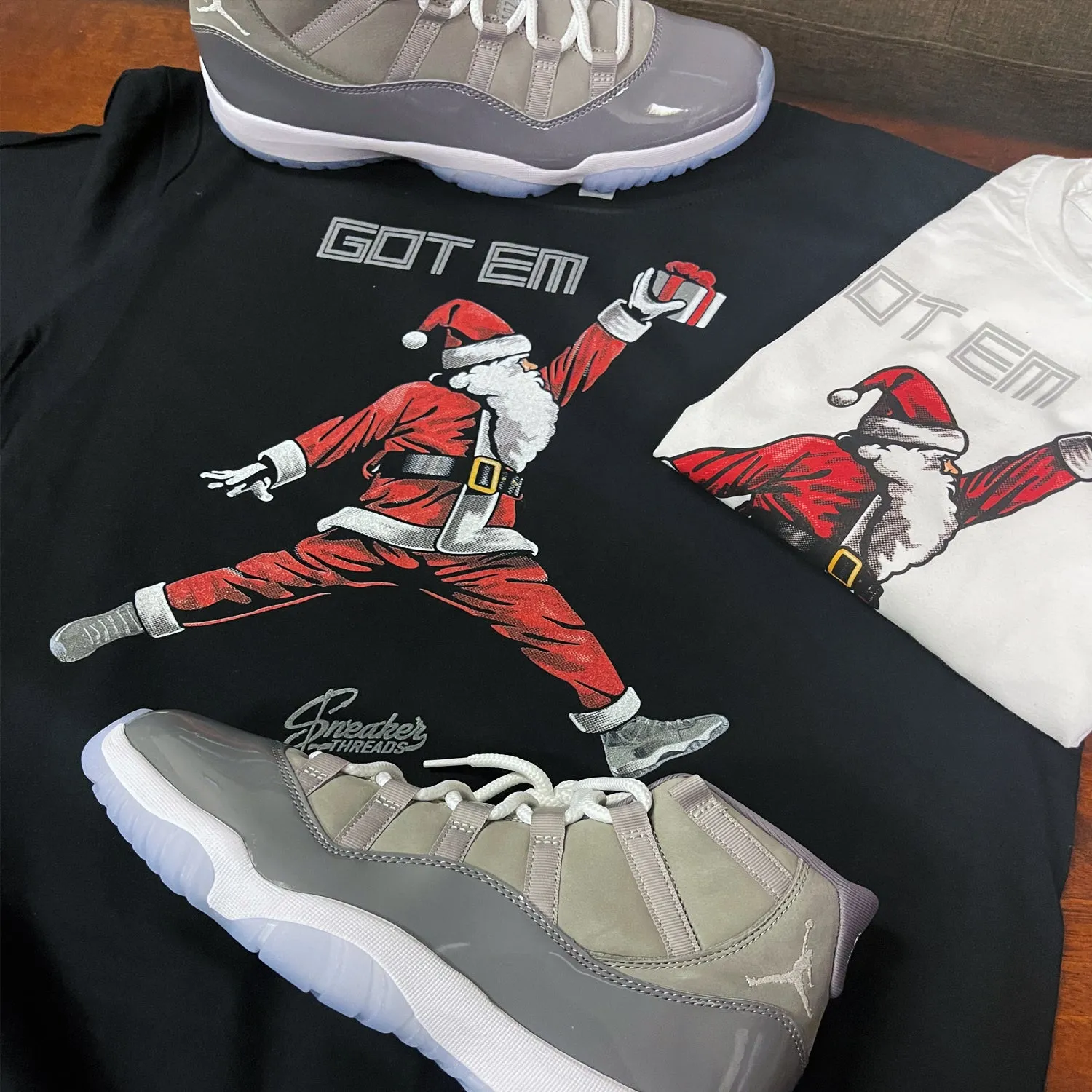 Retro 11 Cool Grey Air Santa Shirt