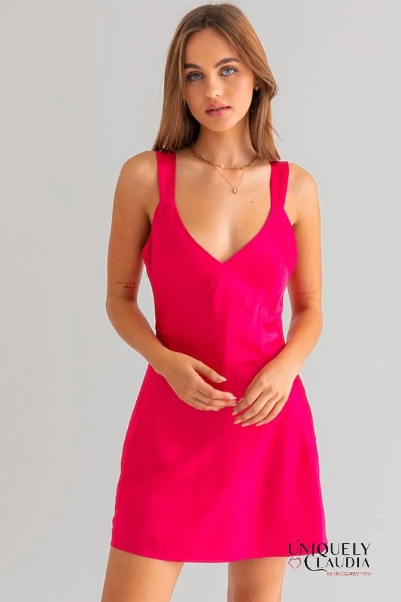 Shannon Sleeveless Satin Dress