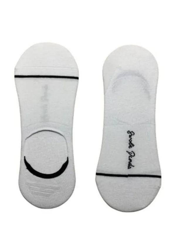 Swole Panda White No Show Socks