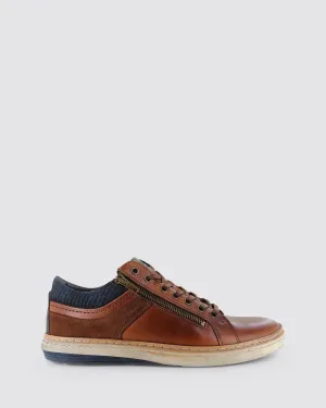 WHISTLE SNEAKERS TAN LEATHER