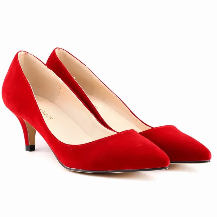 Women's Fashion Suede Stiletto Heel Shoes
